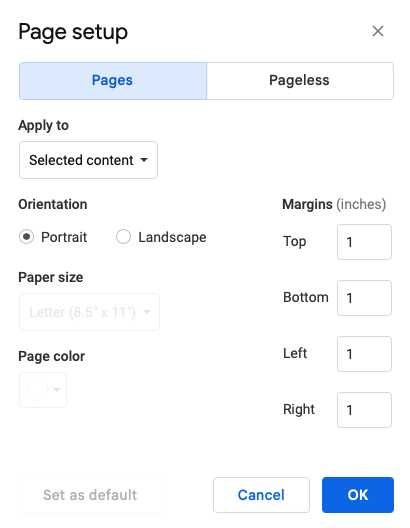 Step 2: Set up a page