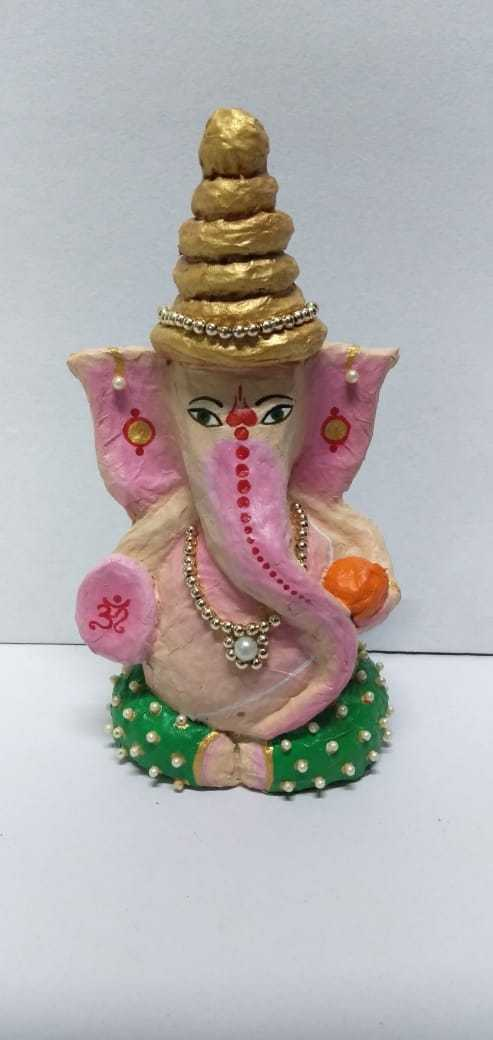 Paper Ganesh Murti Made with Paper Craft 