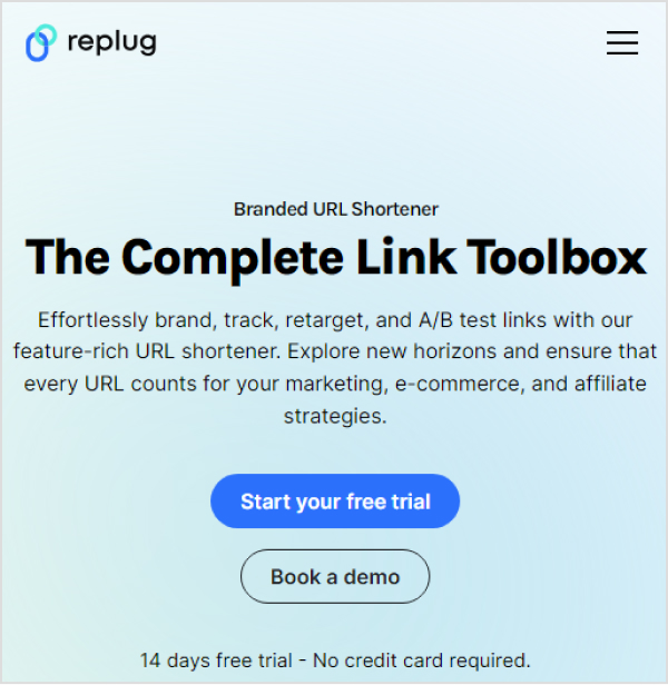 Replug-Link Management tool. Best URL shortner