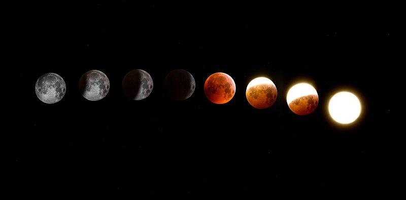 Selene's nachtelijke reis en maanfasen