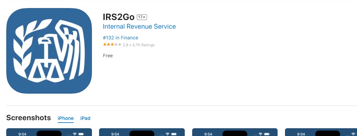 IRS2Go mobile tax app