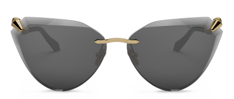 A pair of sunglasses with a gold frame

Description automatically generated
