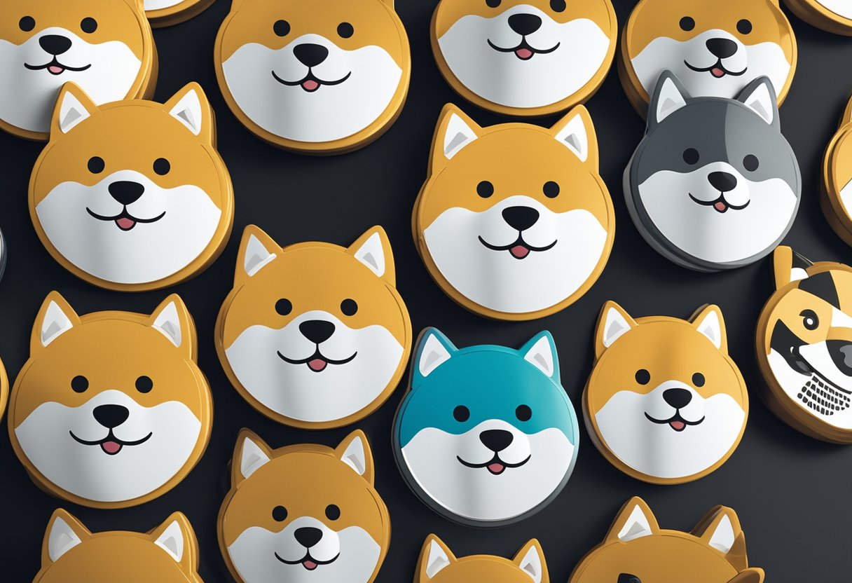 A Group Of Shiba Inu Wallets Surrounded By A Protective Shield, Symbolizing Top Security Features In 2024. Community Members Stand United In Support