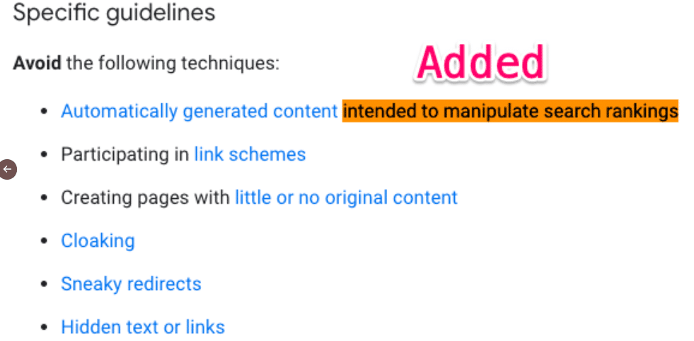 how google looks at ai-generated content - specific guidlines - after