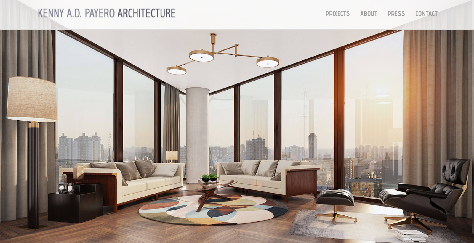 Architecture website example: Kenny Payero Architecture