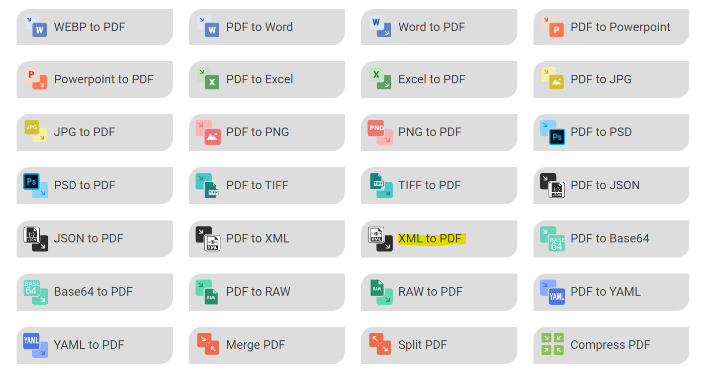 XML To PDF