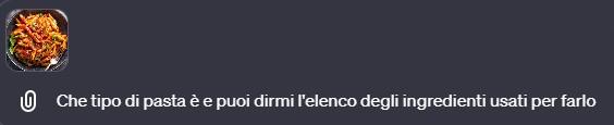 Utilizzo di chatgpt per la ricetta