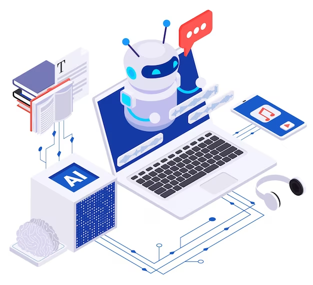 AI-Powered Content Creation Graphical Illustration
