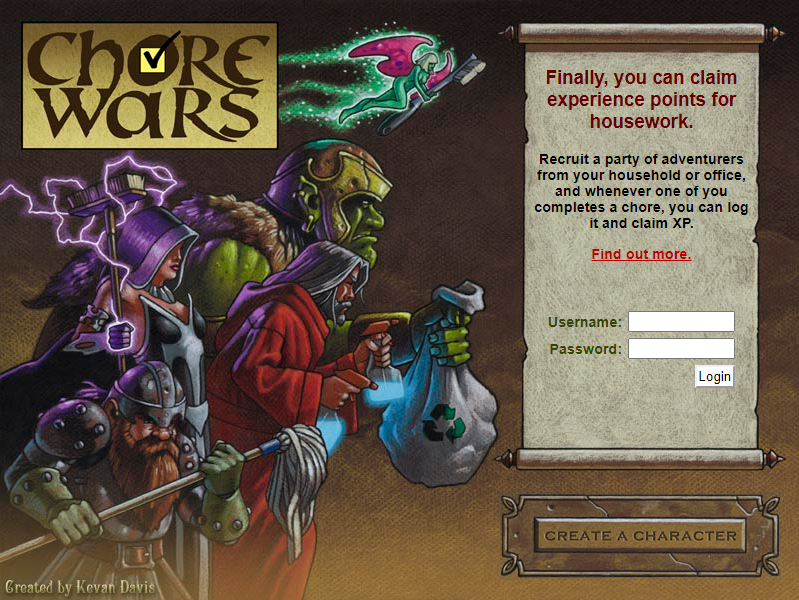 Chore wars RPG gamification