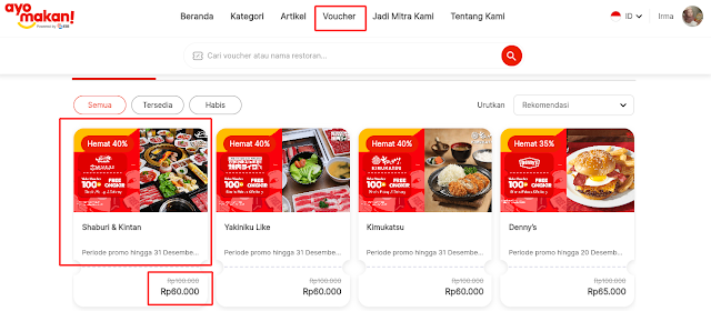 menu voucher restoran ayomakan
