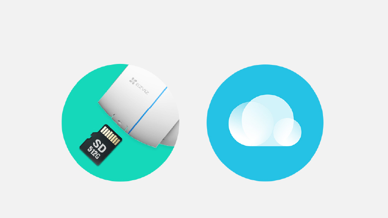 Hỗ trợ lưu trữ trên thẻ MicroSD hoặc lưu trữ đám mây EZVIZ CloudPlay