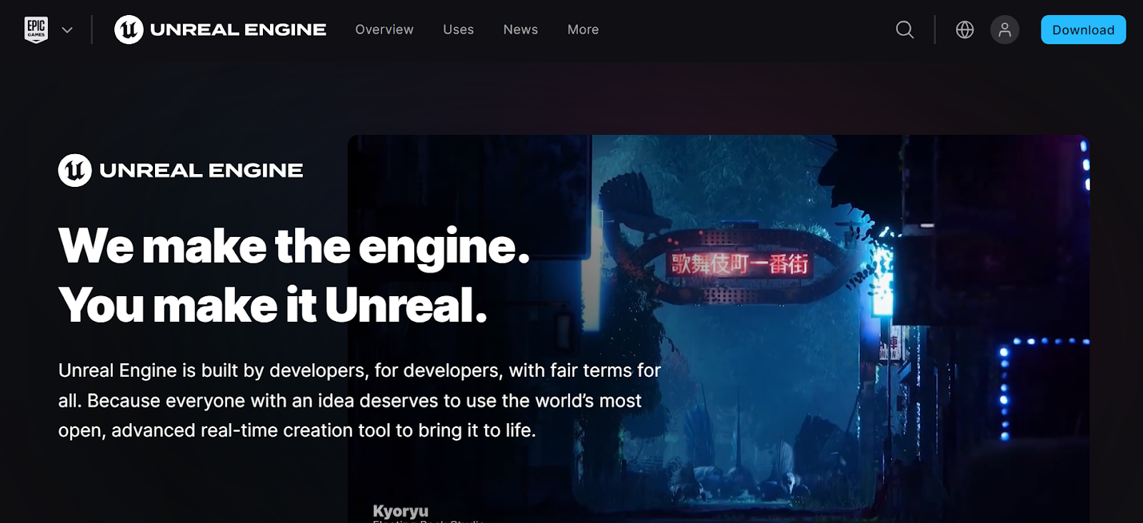 unreal engine motion graphics software