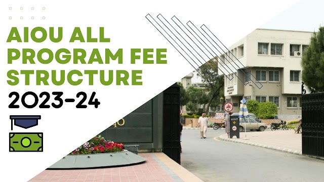 Aiou All Program Fee Structure 2023-24 Complete details
