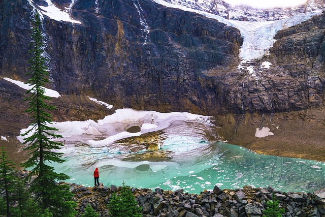 Image of River pond near glacier