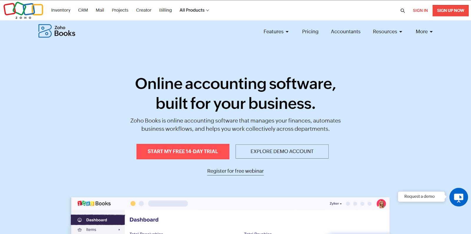 Zoho 7 Best Small Business Accounting Software