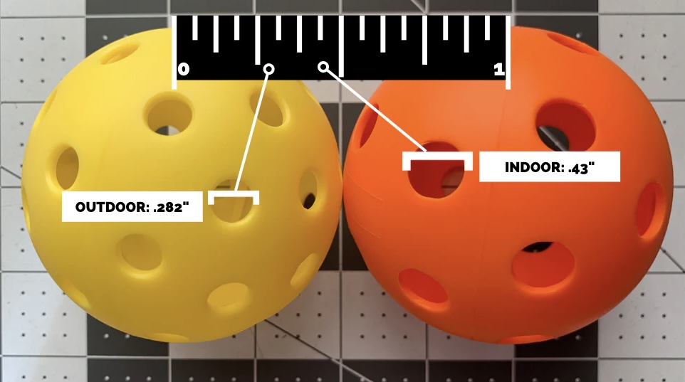 pickleball hole Hole Diameter