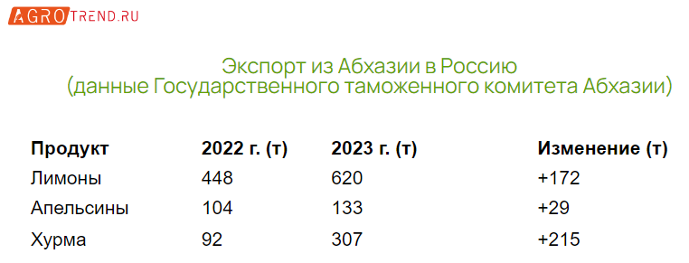 Поставки мандаринов из Абхазии сократятся почти на четверть