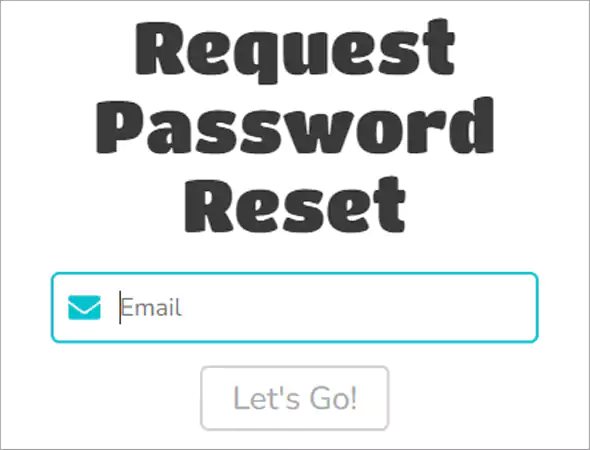 enter email to reset password