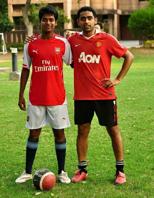 Anudeep durishetty with his Friend- in Football ground