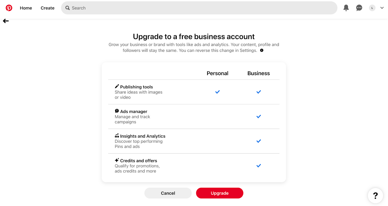 how to confirm your website on pinterest, upgrade your pinterest account to a business account.