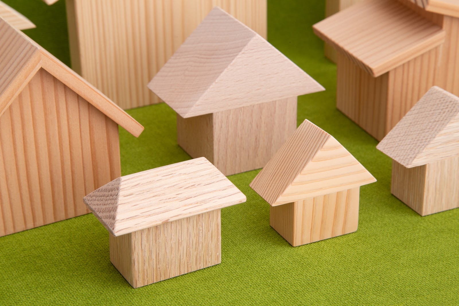 複数の住宅模型