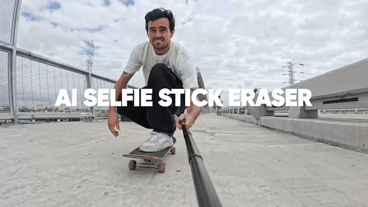 AI Cam Insta360 Ace Pro feature AI Selfie Stick Eraser