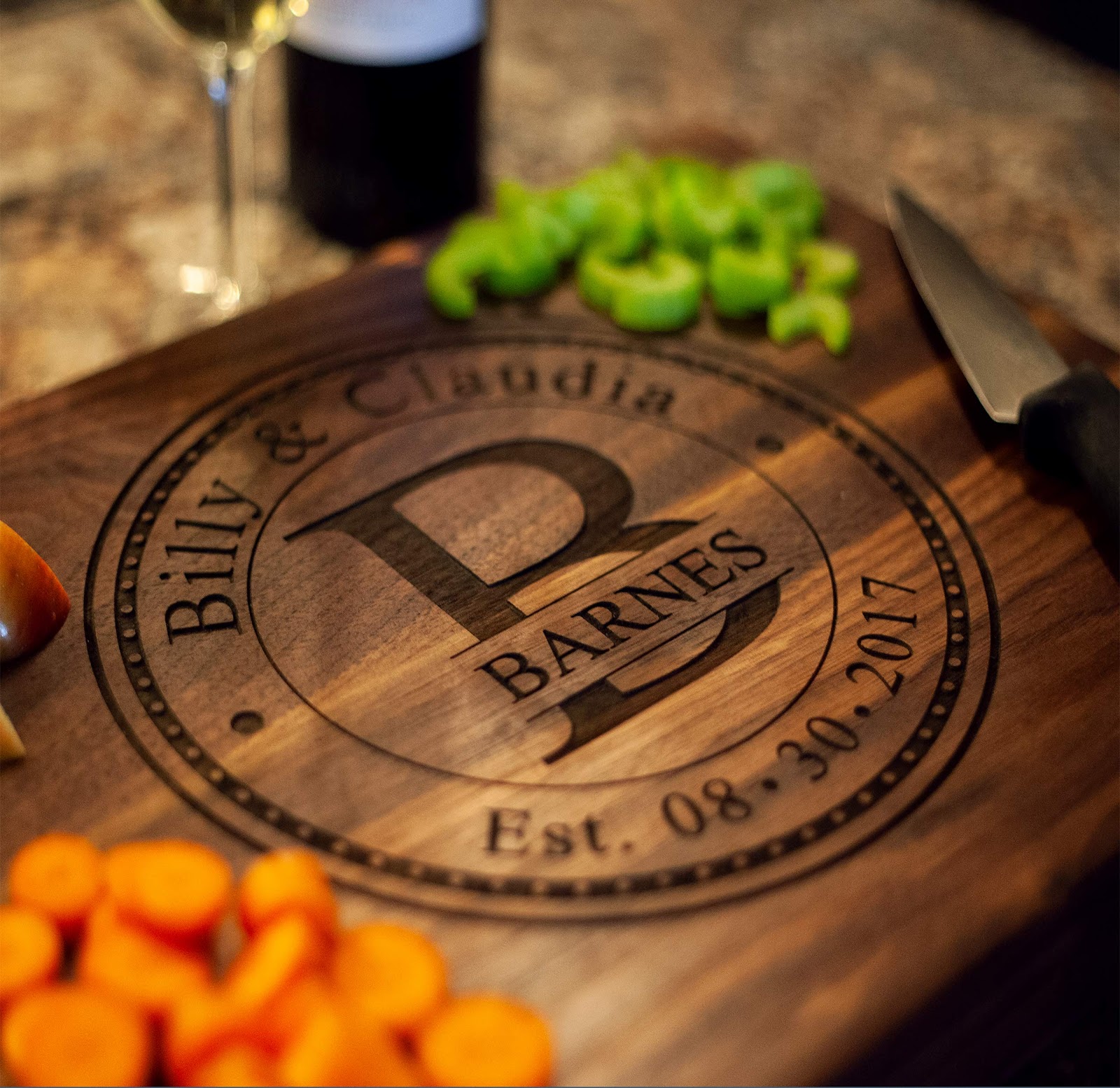 Personalized Wedding or Anniversary Gift Cutting Board