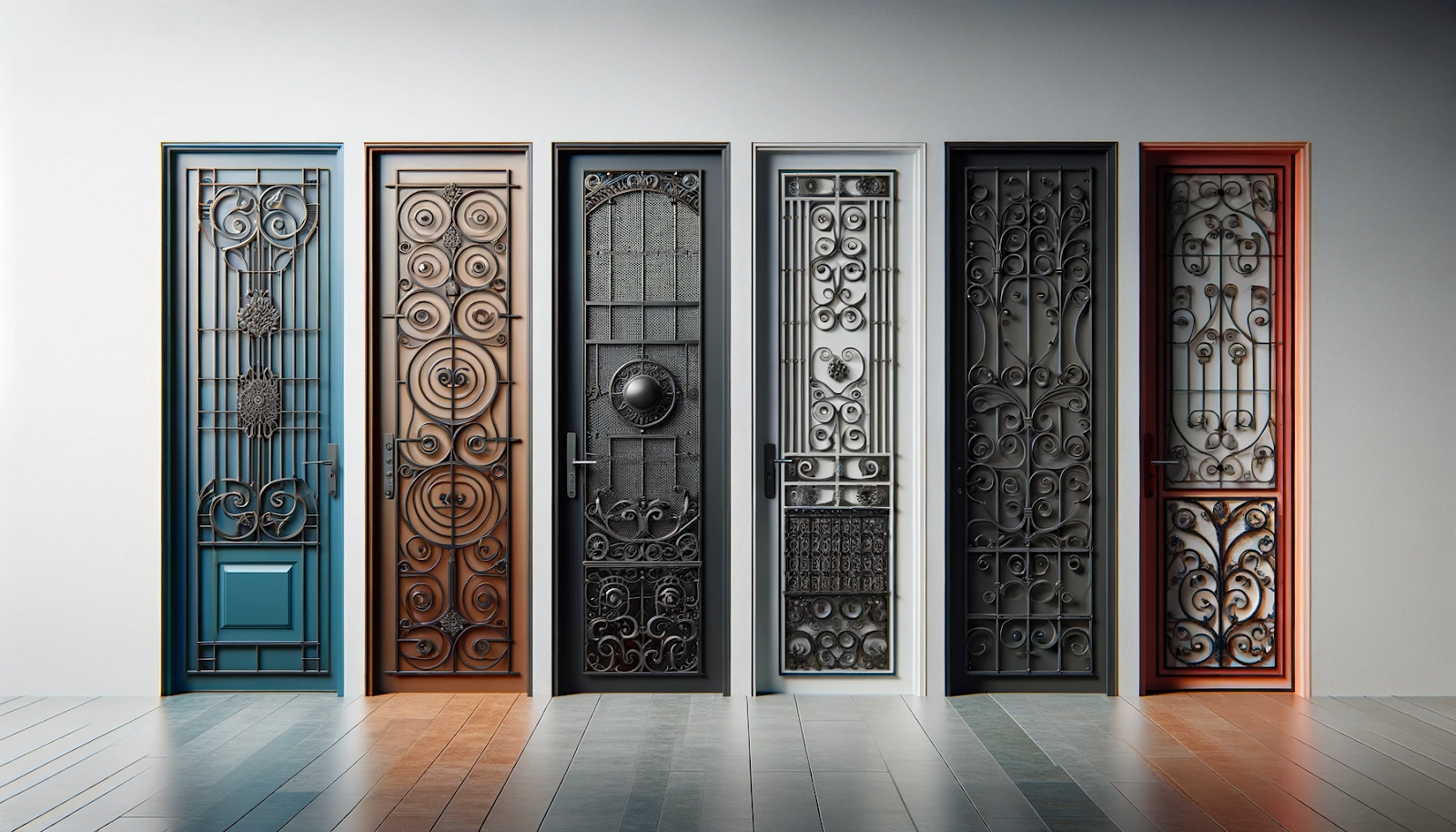 Different color options of doors