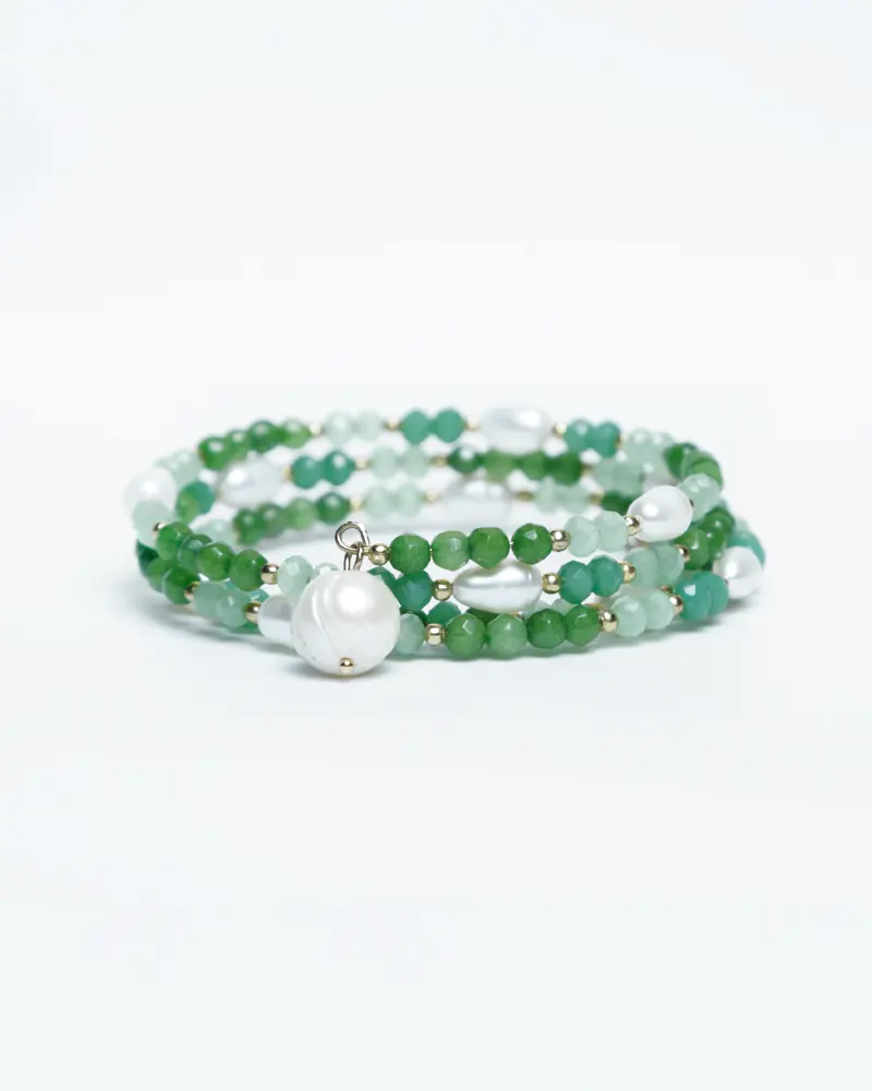 Natural green stone bracelets