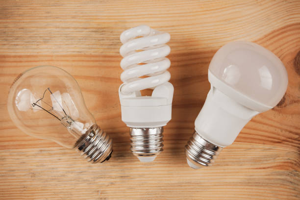 Photo of Incandescent, Fluorescent, and LED light bulbs