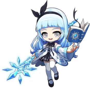 Promotional artwork of the Ice Lightning class from MapleStory.