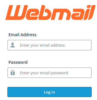 Halaman login Webmail
