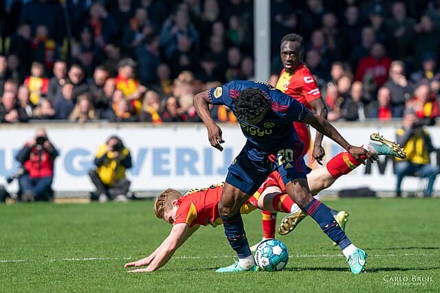 spotcovery-Mohammad Kudus in a match between Go Ahead Eagles and Ajax