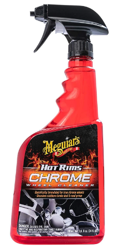 MEGUIARS INC HOT RIMS CHROME WHEEL CLEANER XTREME CLING 24 OZ SPRAY (G19124)