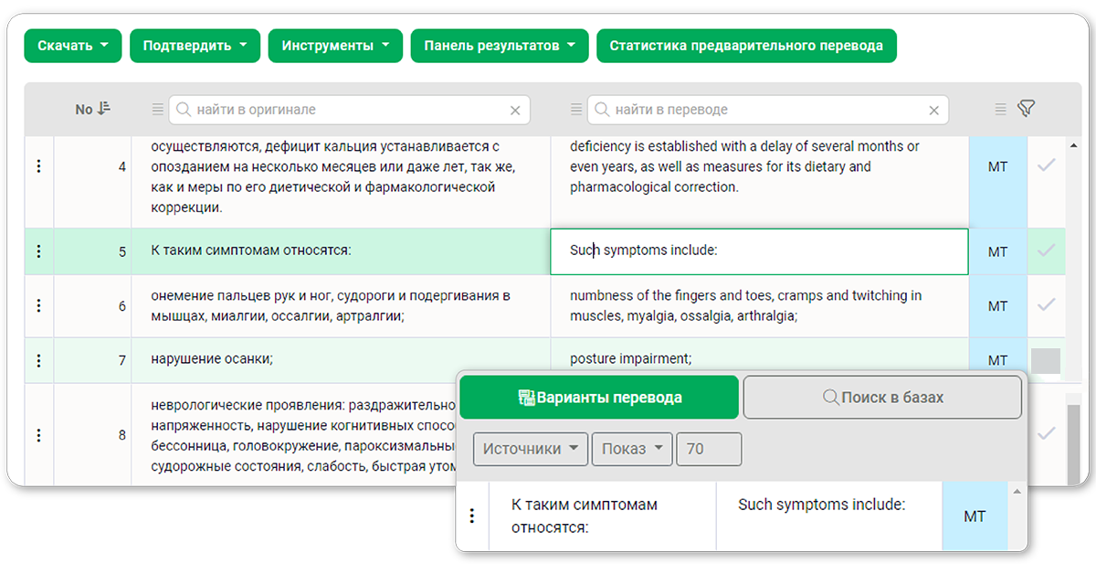 Управление терминологией в PROMT Translation Factory