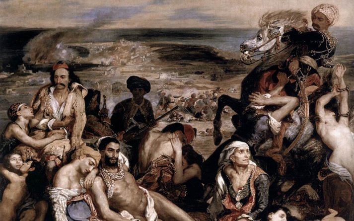 Delecroix'nin "Sakız Adası Katliamı" tablosu, 1824, Louvre Müzesi
