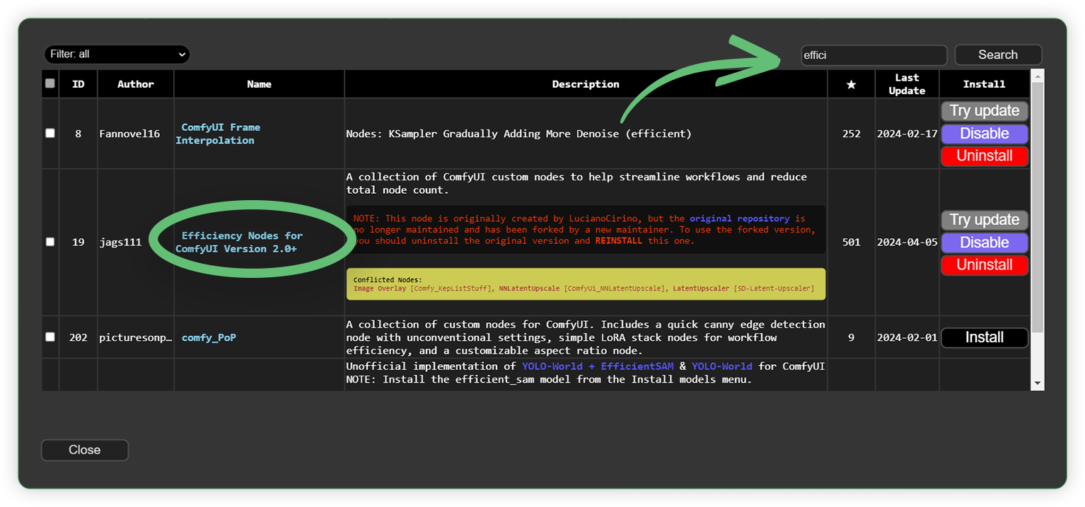 efficiency-node-install