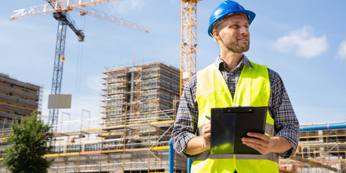 Worker filling out safety data sheet, following florida osha laws.