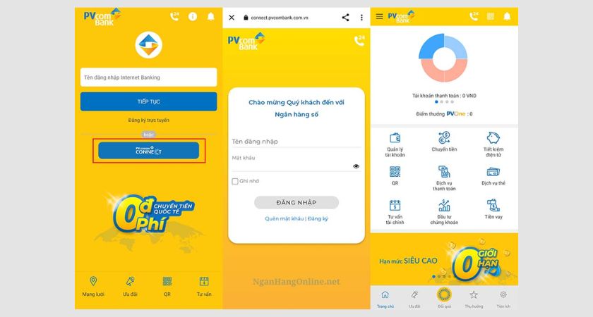 Quên tên đăng nhập Internet Banking PVcomBank