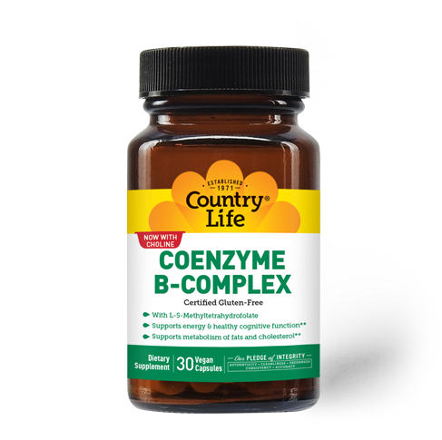 bottle of Country Life Vitamin's Coenzyme B-Complex