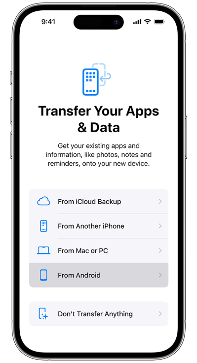 Access Samsung Cloud via Move to IOS App