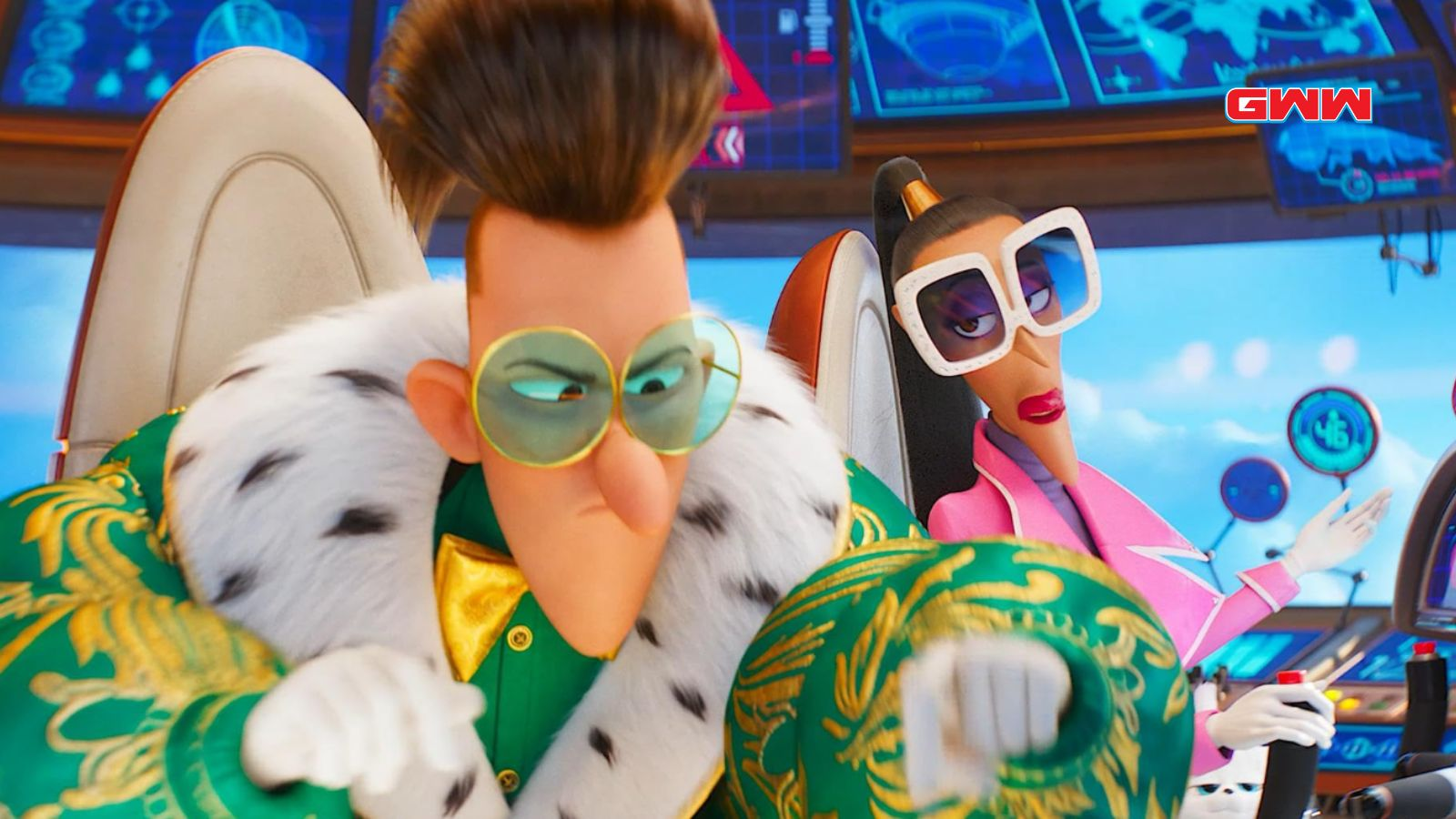 Despicable Me 4 Villain, Maxime Le Mal, with Valentina