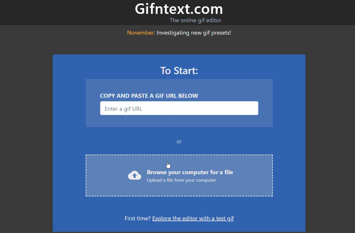 Creating a gif with gifntext