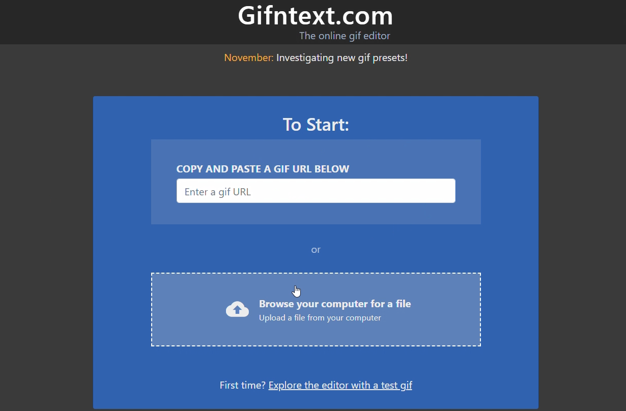 Creating a GIF with Gifntext