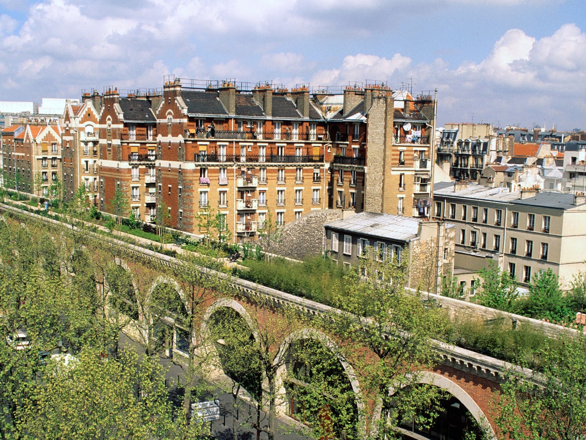Vista del Promenade Plantée , el corredor verde de París