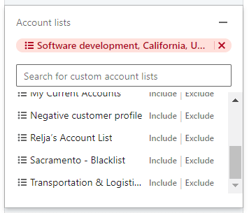 blacklist via account list example step 3