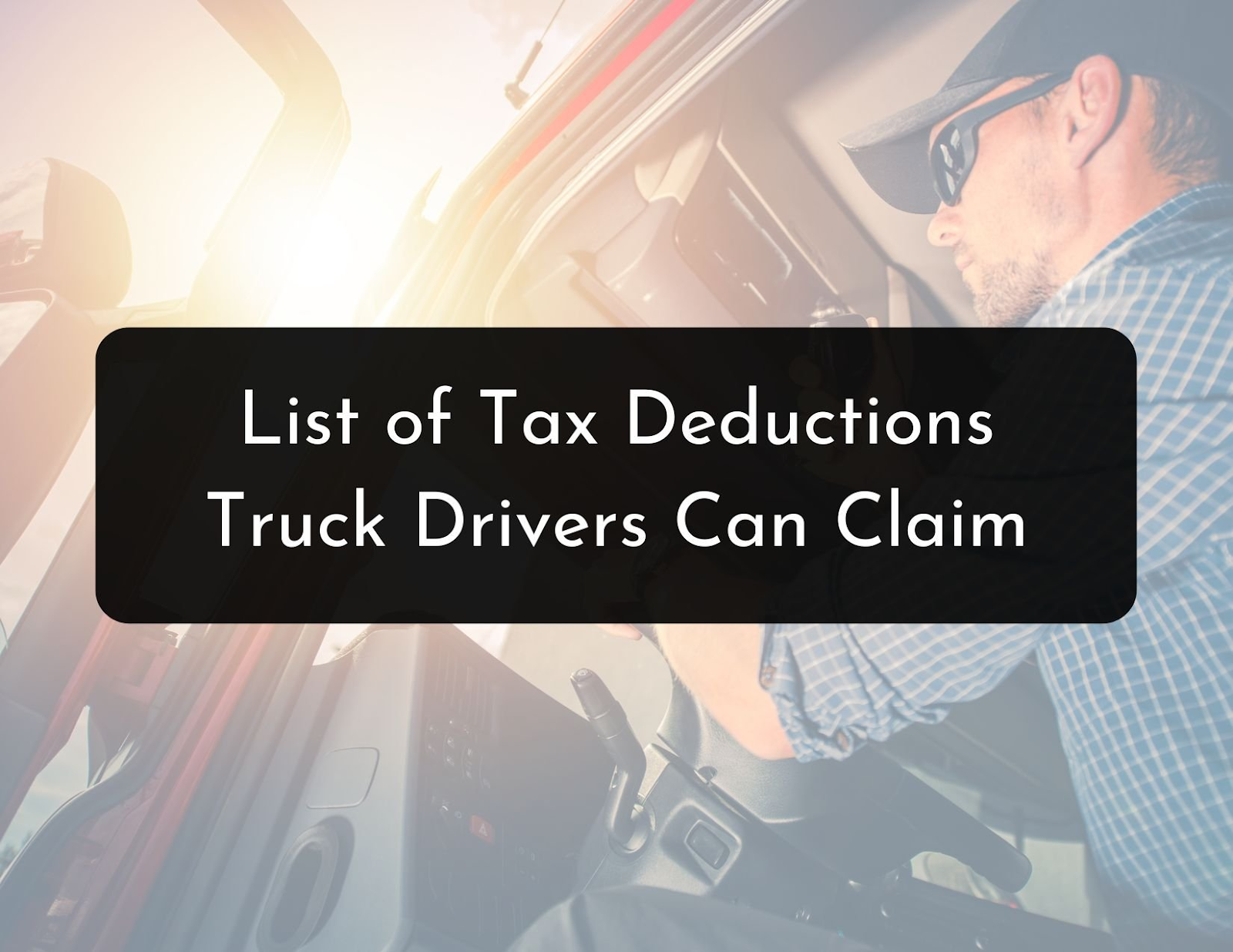 Trucking owner operator tax deductions list