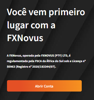 FXNovus é regulamentado pela FSCA da África do Sul