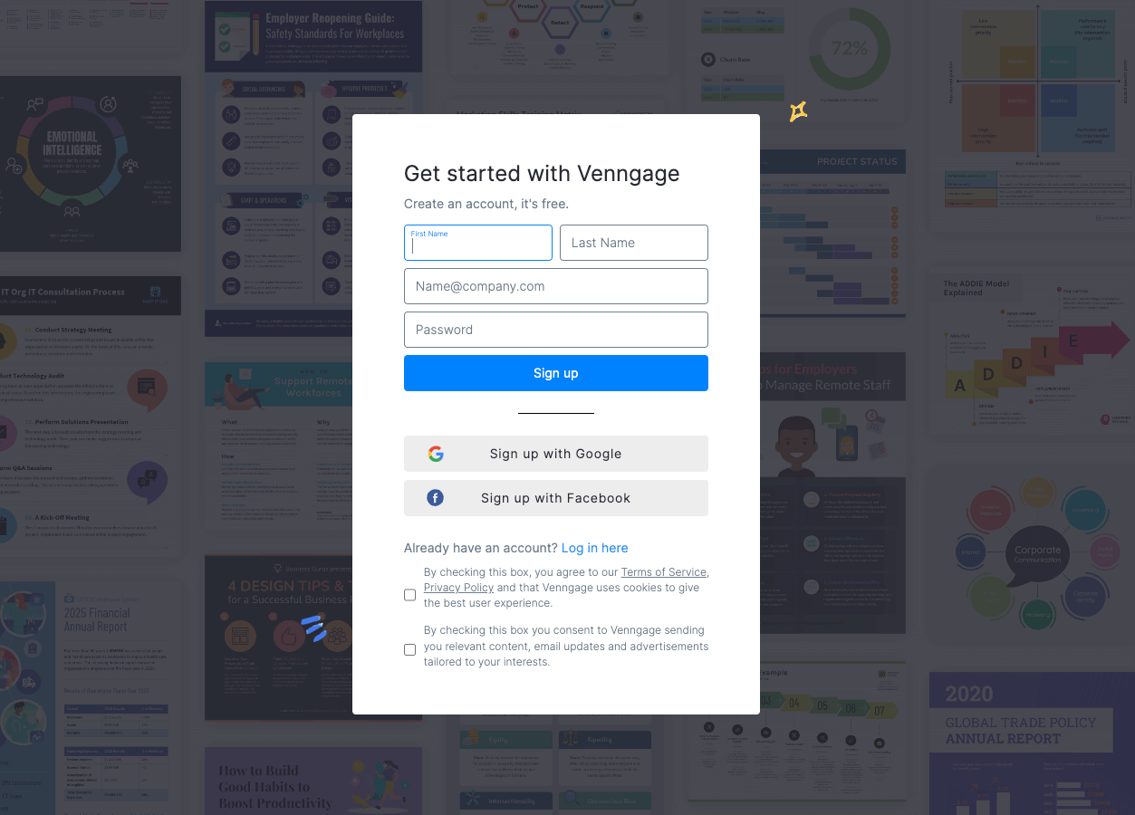 venngage sign up
