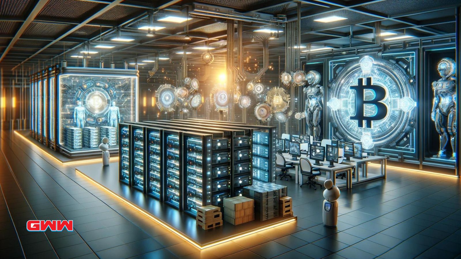 Server room and AI lab, showcasing tech integration